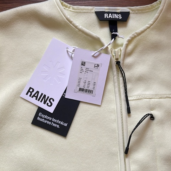 Rains Unisex Fleece Jacket Size Small - Picture 4 of 6
